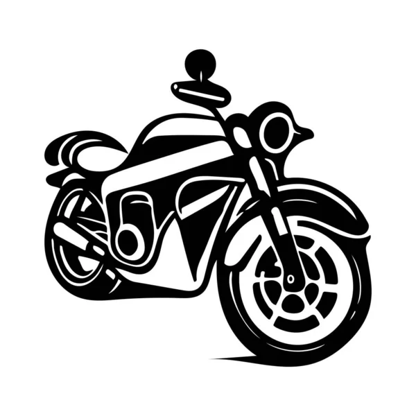 Векторний Дизайн Логотипу Мотоцикла Дизайн Мотоцикла Стилем Малювання Рук — стоковий вектор
