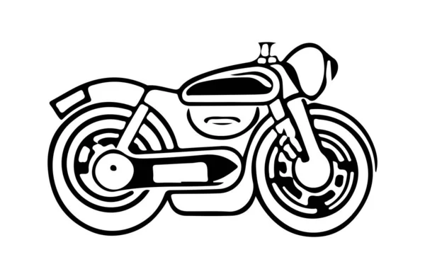 Дизайн Векторного Логотипа Мотоцикла Дизайн Мотоцикла Ручным Рисунком — стоковый вектор