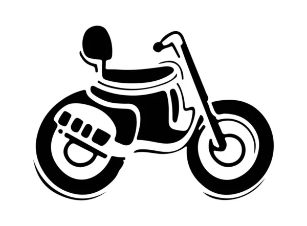 Design Vektoru Loga Motocyklu Motocyklový Design Stylem Ruční Kresby — Stockový vektor