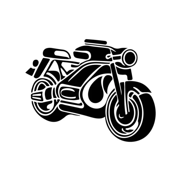 オートバイのロゴベクトルデザイン ハンドドローイングスタイルのオートバイのデザイン — ストックベクタ