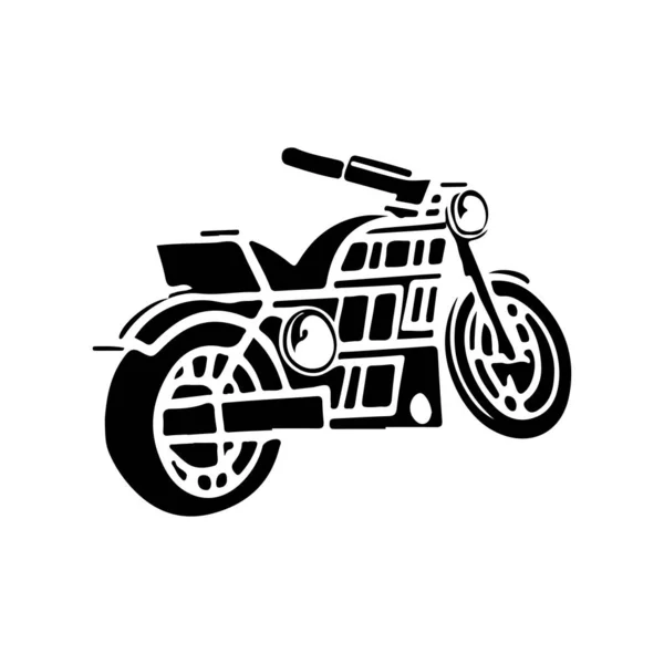 Motorrad Logo Vektor Design Motorraddesign Mit Stil Der Handzeichnung — Stockvektor