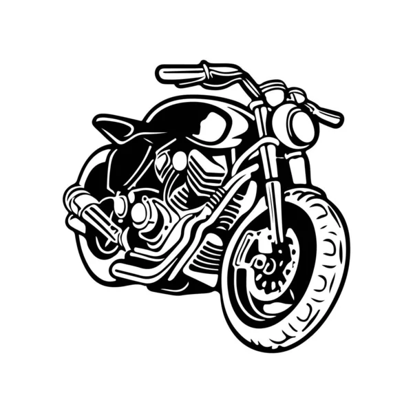 Moto Logo Vectoriel Design Conception Moto Avec Style Dessin Main — Image vectorielle