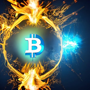 Bitcoin illüstrasyonu. Sayfalar ve web dekorasyonu veya diğer tasarımlar için uygun. E-ticaret kavramı.