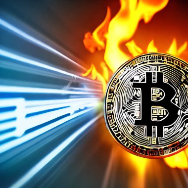 Bitcoin illüstrasyonu. Sayfalar ve web dekorasyonu veya diğer tasarımlar için uygun. E-ticaret kavramı.