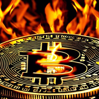 Bitcoin illüstrasyonu. Sayfalar ve web dekorasyonu veya diğer tasarımlar için uygun. E-ticaret kavramı.