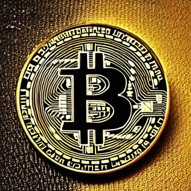 Bitcoin illüstrasyonu. Sayfalar ve web dekorasyonu veya diğer tasarımlar için uygun. E-ticaret kavramı.