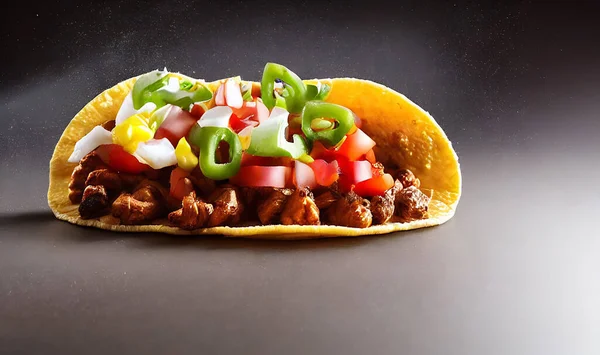 Fleischige Mexikanische Tacos Mexikanische Küche Köstliche Hausgemachte Tacos Köstliche Authentische — Stockfoto