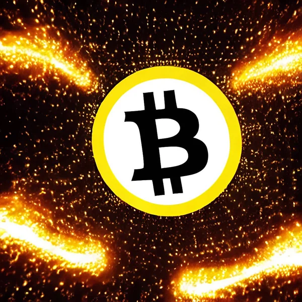 Ілюстрація Монети Bitcoin Підходить Сторінок Веб Декору Або Іншого Дизайну — стокове фото