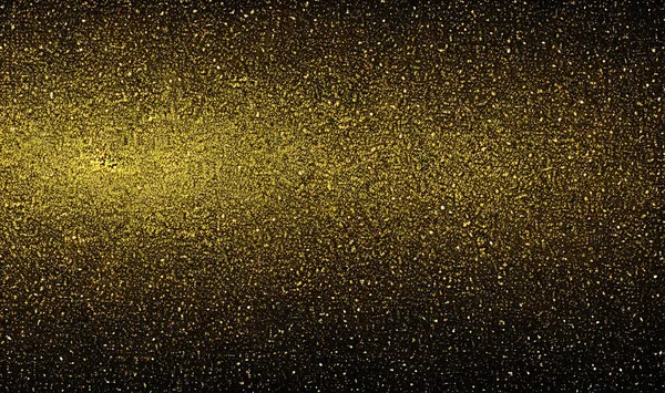 Brillantini Oro Particelle Oro Sfondo Nero Polvere Oro Magico Bagliore — Foto Stock