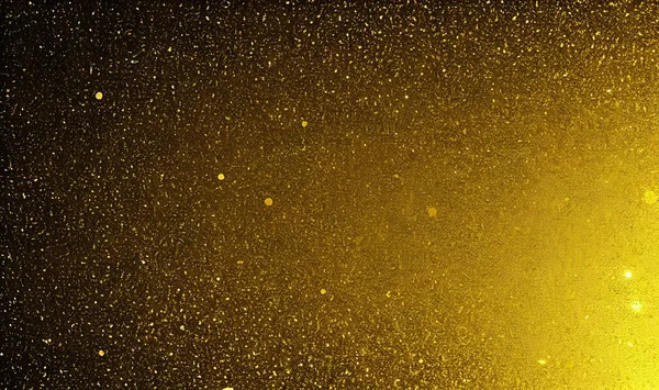 Altın Parıltısı Siyah Arka Planda Altın Parçacıkları Sihirli Altın Tozu — Stok fotoğraf