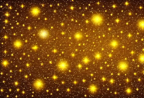 Brillantini Oro Particelle Oro Sfondo Nero Polvere Oro Magico Bagliore — Foto Stock