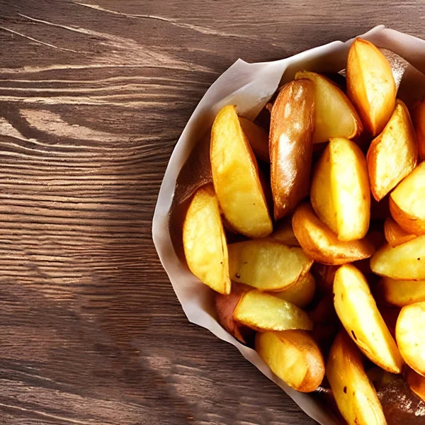 stock image Delicious hot and crispy fried potatoes. Fast food and restaurant products. Yummy golden french fries as background.