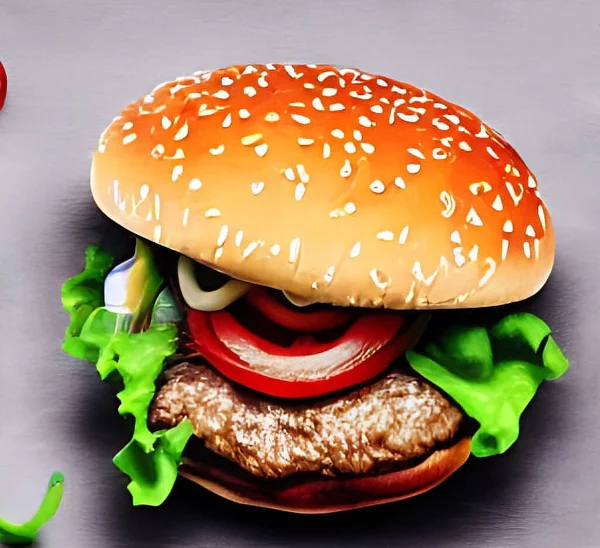 Ínyenc Friss Ízletes Házi Hamburger Grillezett Ínyenc Hamburger Amerikai Konyha — Stock Fotó