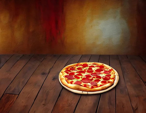 Pizza Tradiční Italská Kuchyně Rychlé Občerstvení Gurmán Čerstvé Chutné Domácí — Stock fotografie