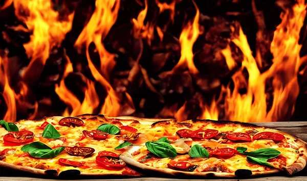 Une Pizza Cuisine Italienne Traditionnelle Fast Food Gourmet Pizza Maison — Photo