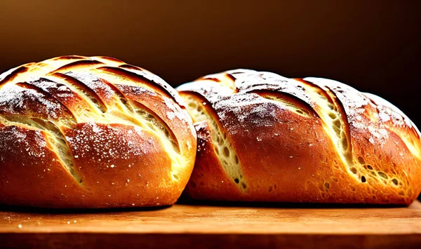 Piekarnik Tradycyjny Świeżo Ugotowany Chleb Chleb Bliska Piekarnia Pysznym Chlebem — Zdjęcie stockowe
