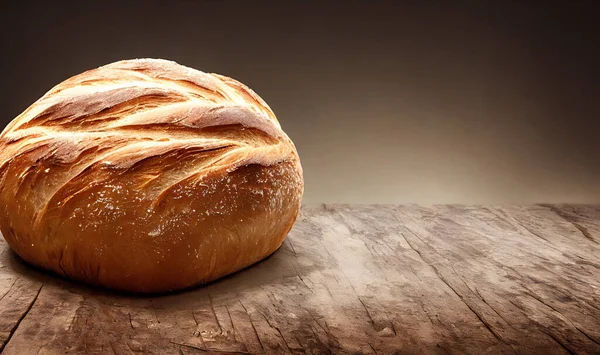 烤面包 传统的新鲜热烤面包 面包近距离射击 有美味面包的炉灶店 新煮的带有金壳的面包 — 图库照片