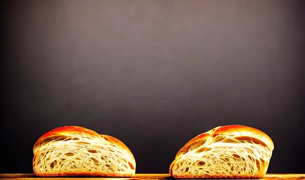 Oven Traditioneel Vers Warm Gekookt Brood Brood Dichtbij Schieten Oven — Stockfoto