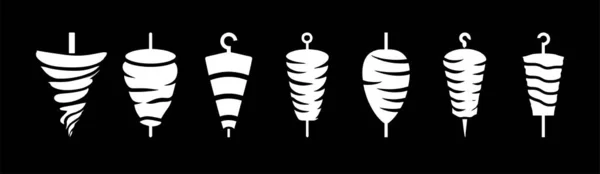 Логотип Шашлику Doner Ресторанів Ринків — стоковий вектор