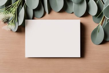 Mektup için ya da dalları ve yaprakları olan bir düğün davetiyesi için. Doğal ışık ve gölge örtüsü. Düz yatıyordu, Doğal ışık ve gölge.