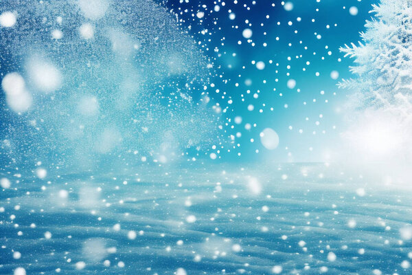 Фон зимнего сезона. Красивый зимний фон со снегом. Новогодние, Рождественские и другие праздники, веб-плакат, открытки.