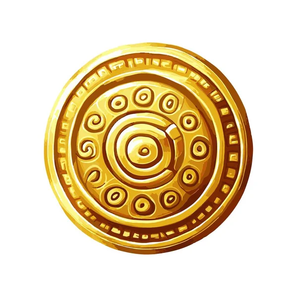 Золотые Монеты Белом Фоне — стоковый вектор