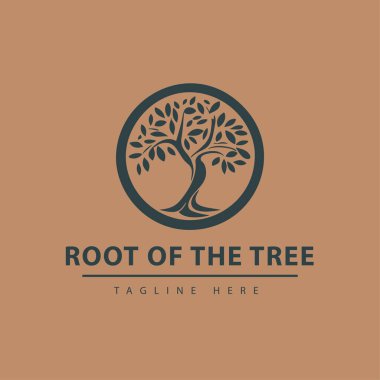 Ağaç vektör simgesi. Logo tasarımı Premium Vektörü. 