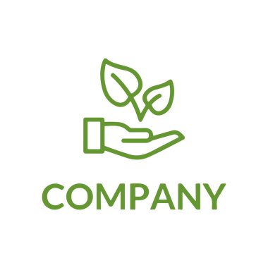 Çiftlik logosu. Çiftlik manzaralı bir şablon. Vektör illüstrasyonu. 