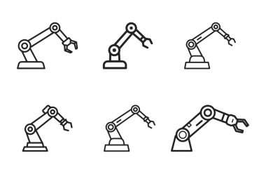 Robot kol simgesi, düzenlenebilir vektör simgesi ve izole edilmiş, web sitelerinde ve uygulamalarda kullanılabilir.
