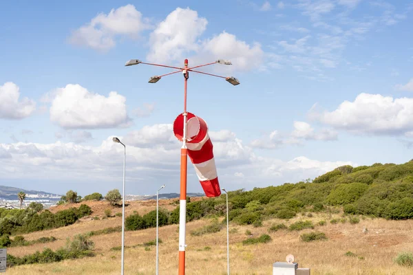 Wind Sock Fly Summer Hot Day Private Sporty Airport Abandoned — Photo