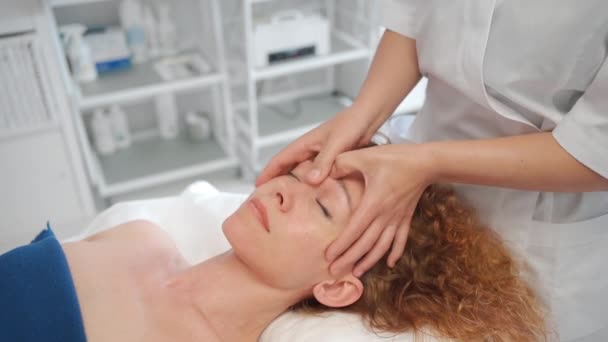 Massagem Facial Spa Massagem Facial Salão Beleza Spa Tratamentos Beleza — Vídeo de Stock