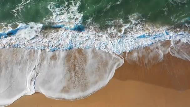 美丽的热带海滩和海浪映衬下的海景 绿松石色水 — 图库视频影像