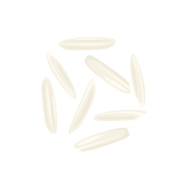 Long Basmati Rice ikonu. Vektör çizgi film yemek çizimi.