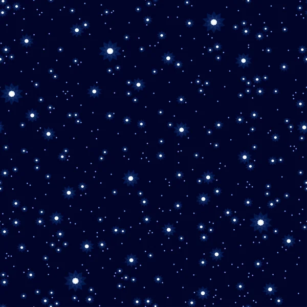 Fondo Cielo Estrellado Noche Patrón Inconsútil Del Espacio Ilustración Vectorial — Archivo Imágenes Vectoriales