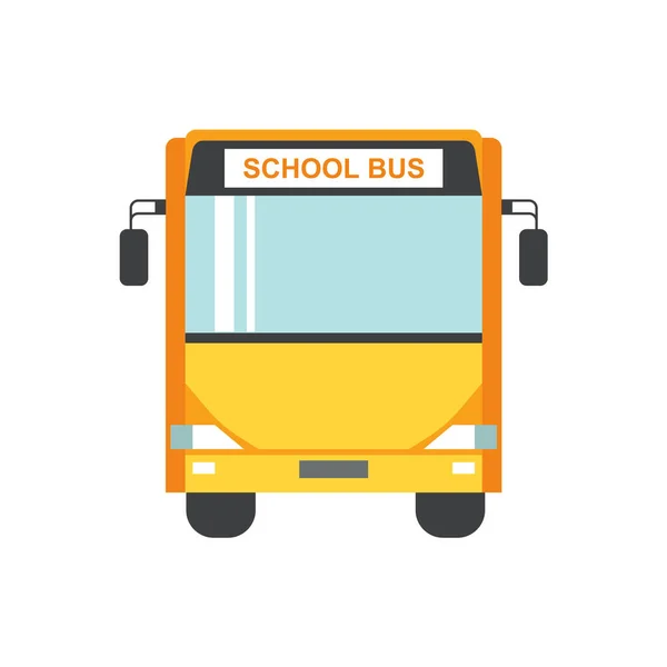 Schoolbus Vector Cartoon Illustratie Eenvoudig Plat Pictogram — Stockvector