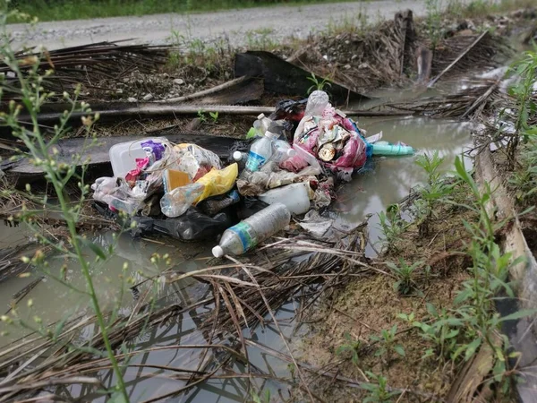 Perak Malaysia October 2022 Scene Irresponsible Rubbish Dumping Domestic Waste — Stock Photo, Image