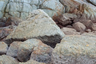 Sahilde bulunan kayaların kızılötesi görüntüsü.