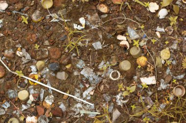 Taşlı yüzeye yukarıdan bakarken kızılötesi görüntü