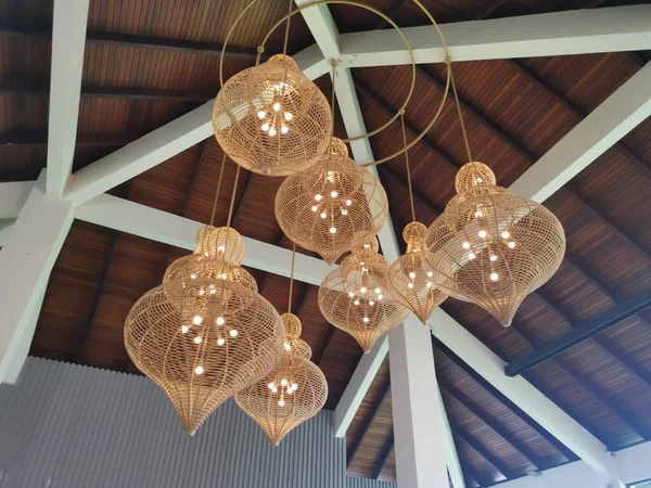 indoor wooden ceiling lamp shade.