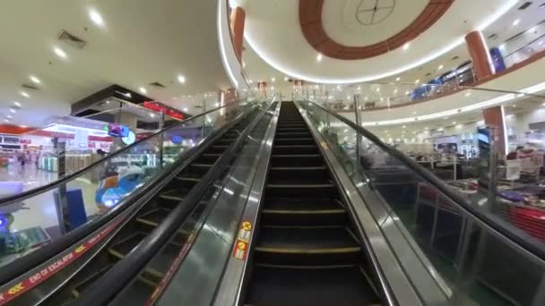 Perak Malaisie Décembre 2022 Scène Escalator Intérieur Déplaçant Vers Des — Video