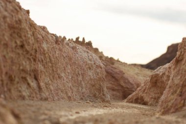 Ormanların tahrip edilmesi ve toprak madenciliği nedeniyle terk edilmiş arazinin çevresindeki manzara..