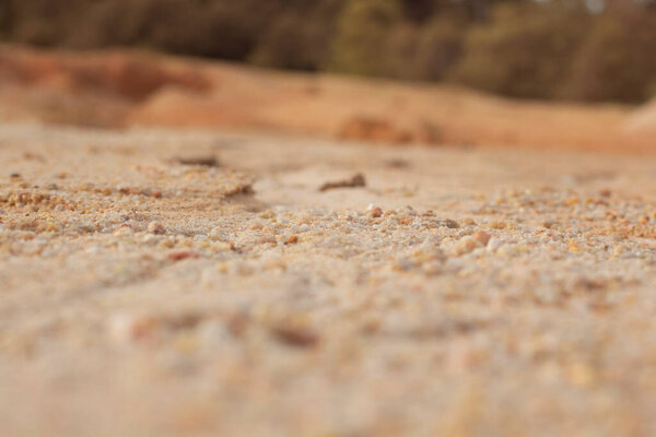 scene around the deserted land due to deforestation and earth mining.