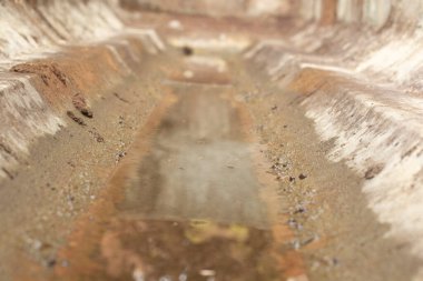 Kentsel drenaj sisteminin düşük açılı görüntüleri.