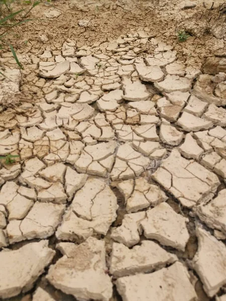 dry crack earth at the agriculture land due to drought.
