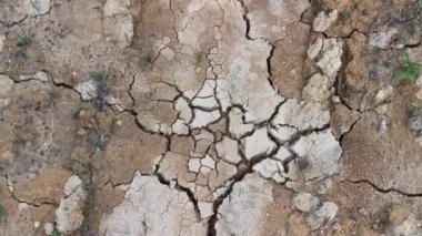 dry crack earth at the agriculture land due to drought. 
