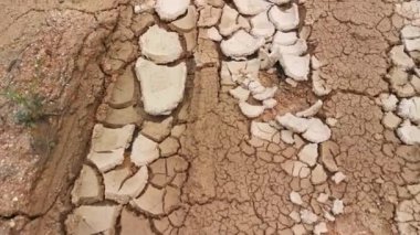 dry crack earth at the agriculture land due to drought. 