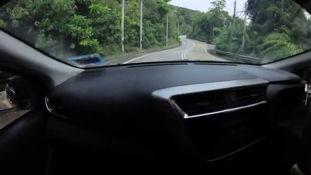 Perak Malaysia January 2023 Footage Asphalt Street Countryside While Driving — Wideo stockowe