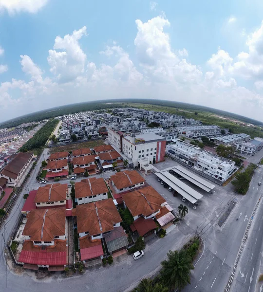 Tagsüber Luftaufnahme Der Häuser Oder Betonbauten Stadtrand — Stockfoto