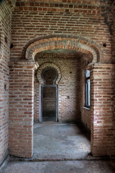 Escena Interior Estructura Arquitectónica Del Edificio Colonial Abandonado — Foto de Stock