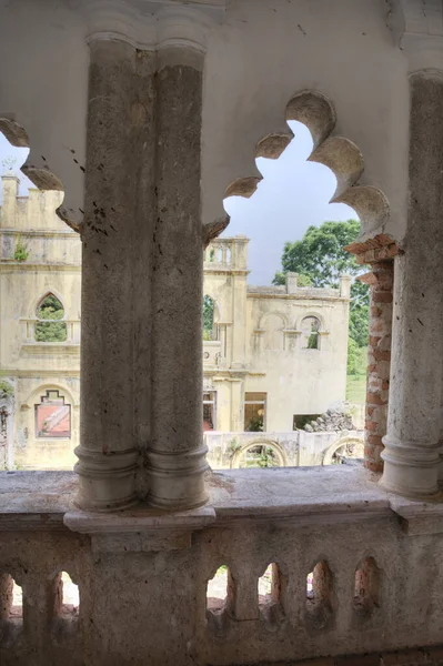 stock image indoor scene of the architectural structure of the deserted colonial building.  